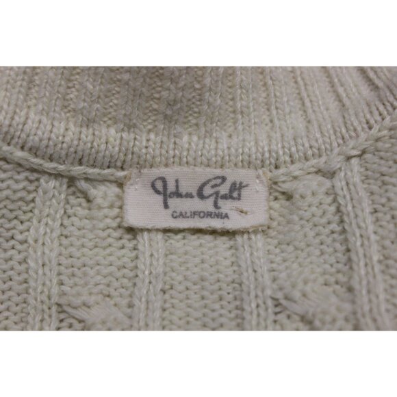 J. Galt women's wool blend cable knit v-neck button front long sleeve cardigan - Picture 8 of 10